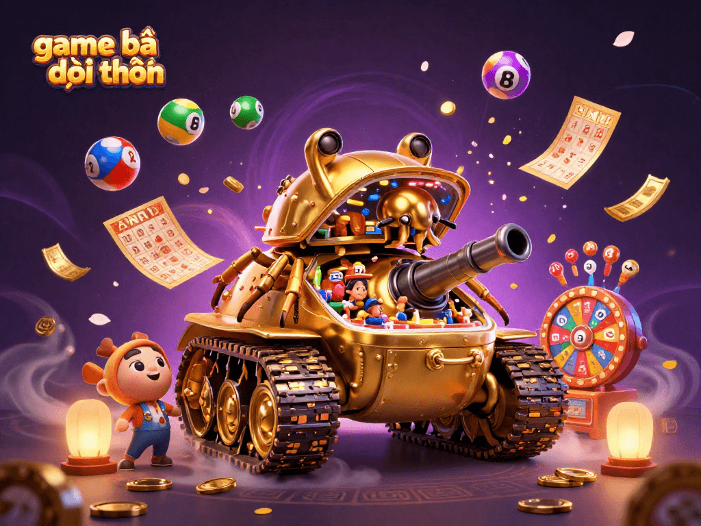 Experience game bài đổi thưởng with a unique 3D illustration showcasing vibrant casino elements