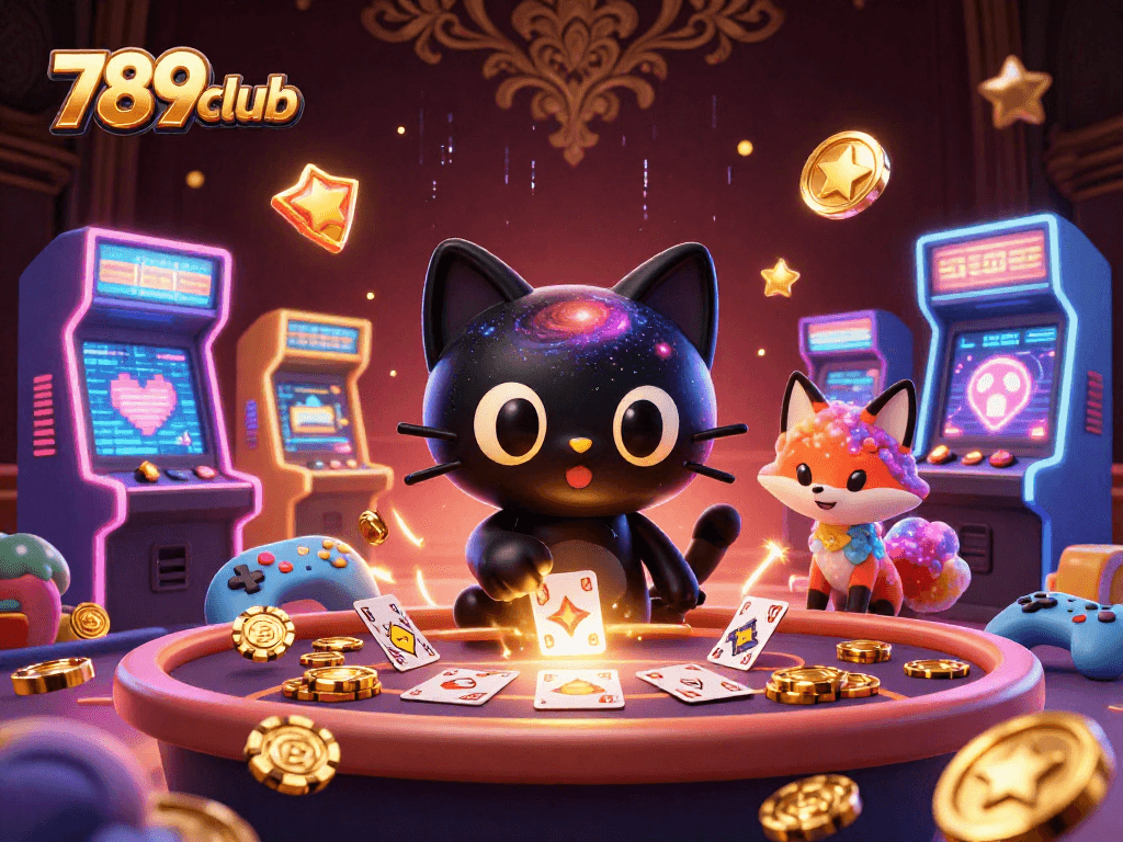 Engage with exciting gaming at 789club featuring a cosmic casino scene