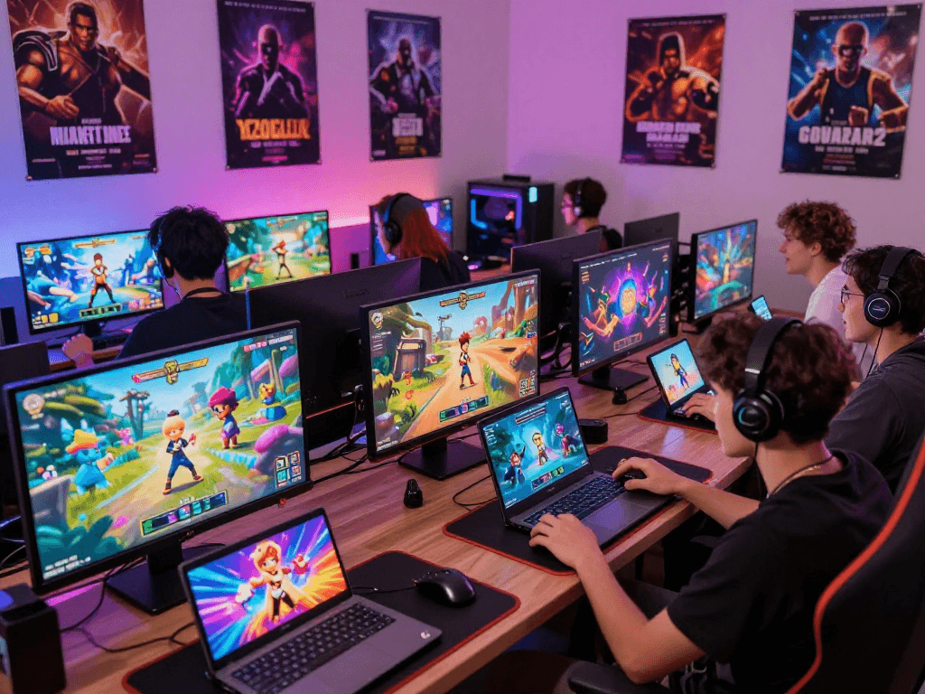 Players enjoying porn games online across diverse devices in an engaging gaming environment.