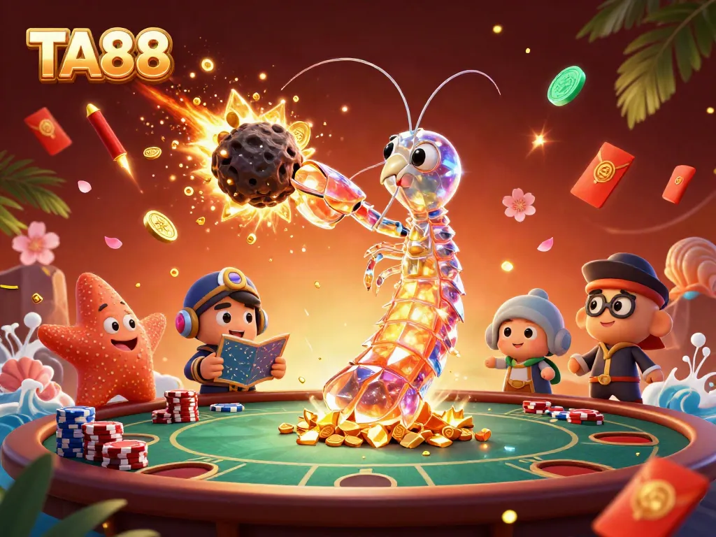 Engage in thrilling gameplay at TA88 casino with vibrant Asian themes, gaming elements, and vivid colors.