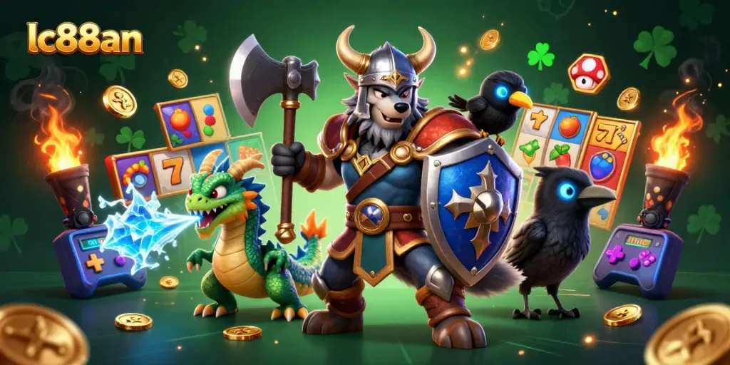Experience the thrilling excitement of lc88an with a captivating casino gaming illustration.