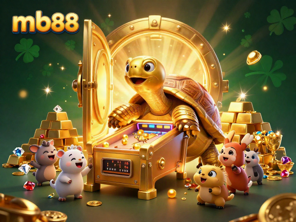 Experience the thrilling gaming scene with mb88’s dynamic casino elements and vibrant characters.