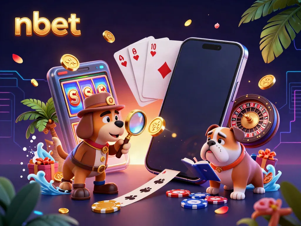 Engaging illustration of nbet detective with a golden poker chip, revealing casino excitement.