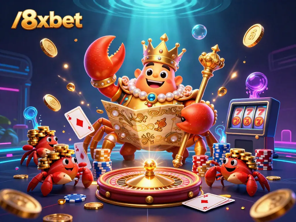 Engage in exciting gaming adventures with /8xbet's rich casino ecosystem featuring golden characters and vibrant gaming elements.