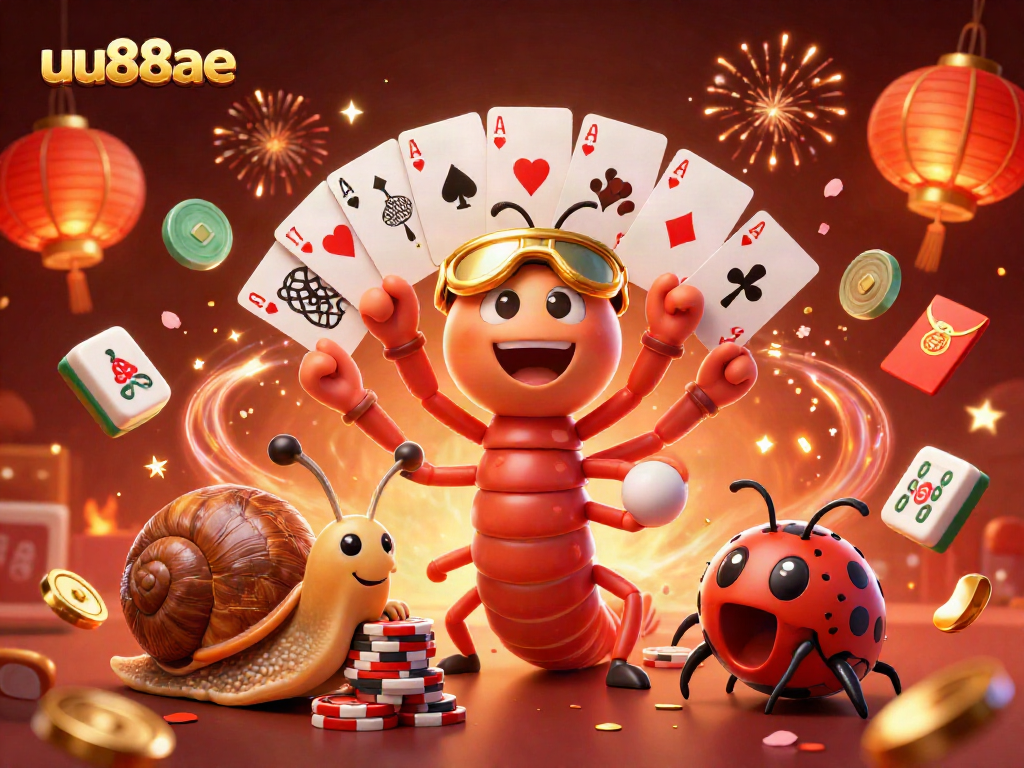 Experience thrilling gameplay with uu88ae's vibrant casino illustration featuring dynamic characters.