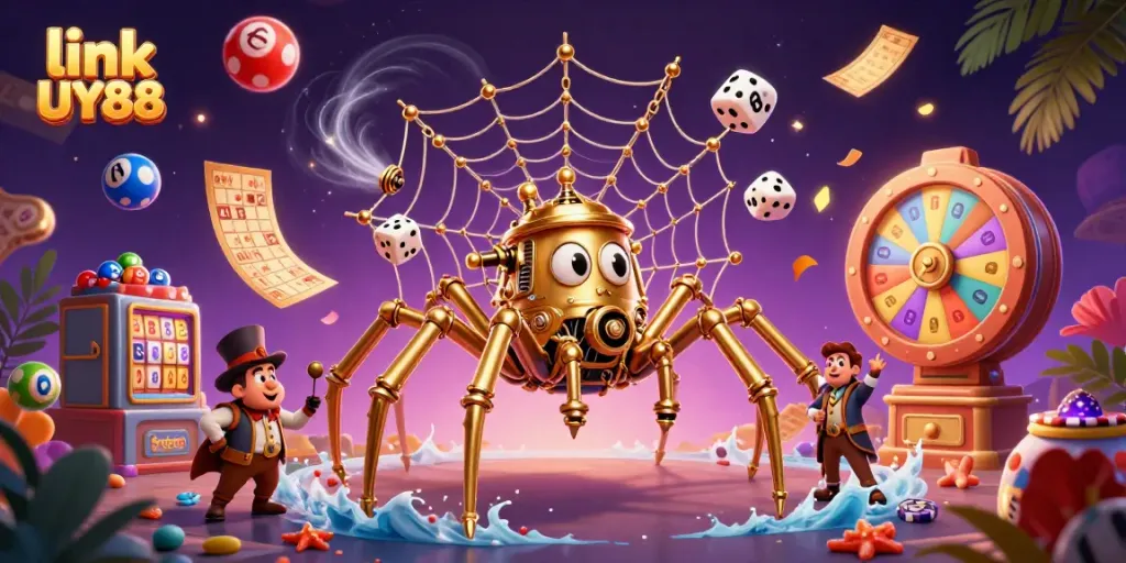 Experience the excitement at link UY88 with a captivating steampunk spider web catch!